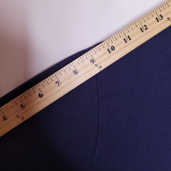 Ralph Lauren Polo Shirt Mens Large Navy Ree Pony Cotton Vintage - Picture 9 of 11